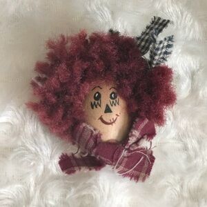 Rare 1960’s Raggedy Ann Wooden Brooch Pin